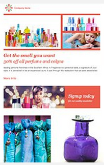 Sample fragrance email and newletter template