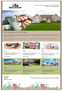 Sample real estate email and newletter template