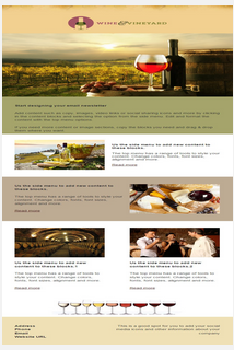 Sample wine email and newletter template