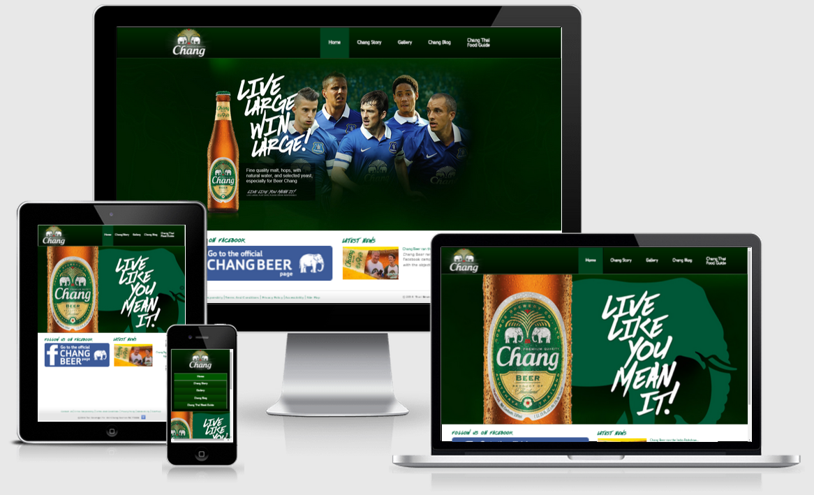 Chang Beer responsive website